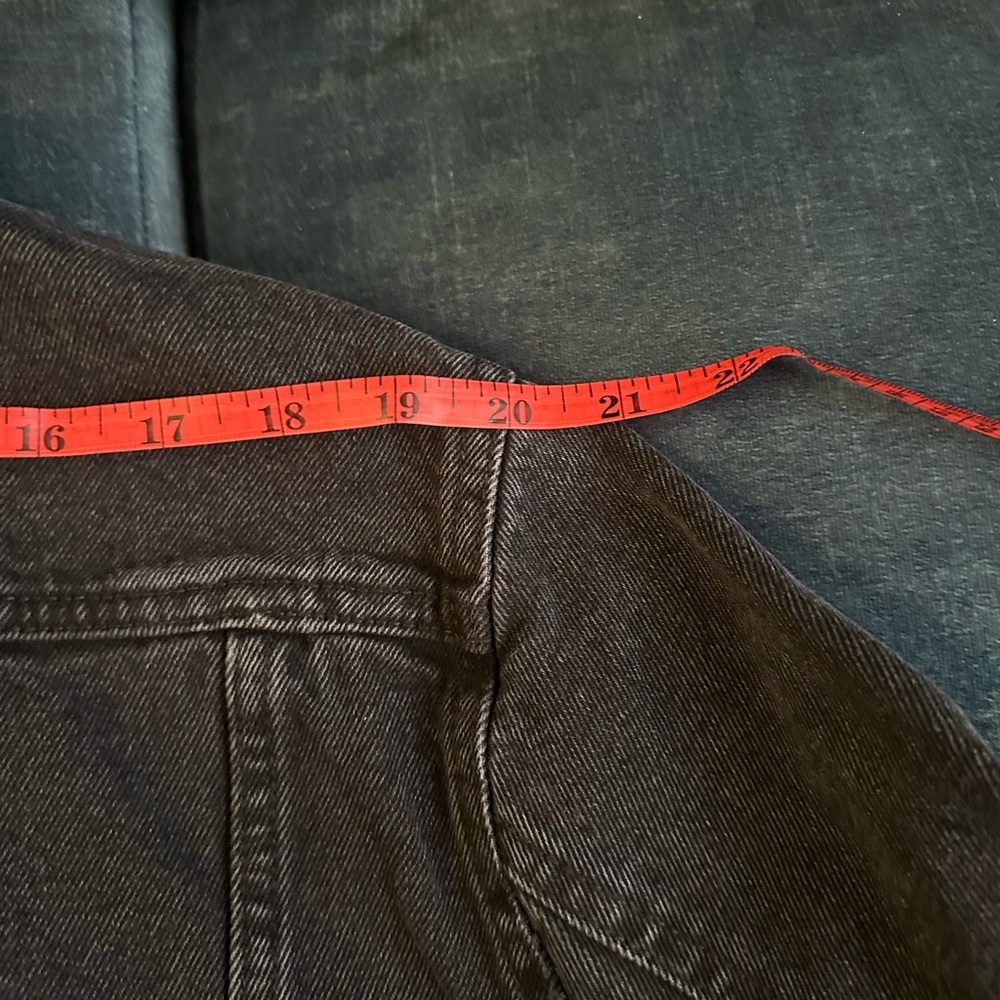 Lazer Black Denim Jean Vintage Wash Jacket - Picture 5 of 7